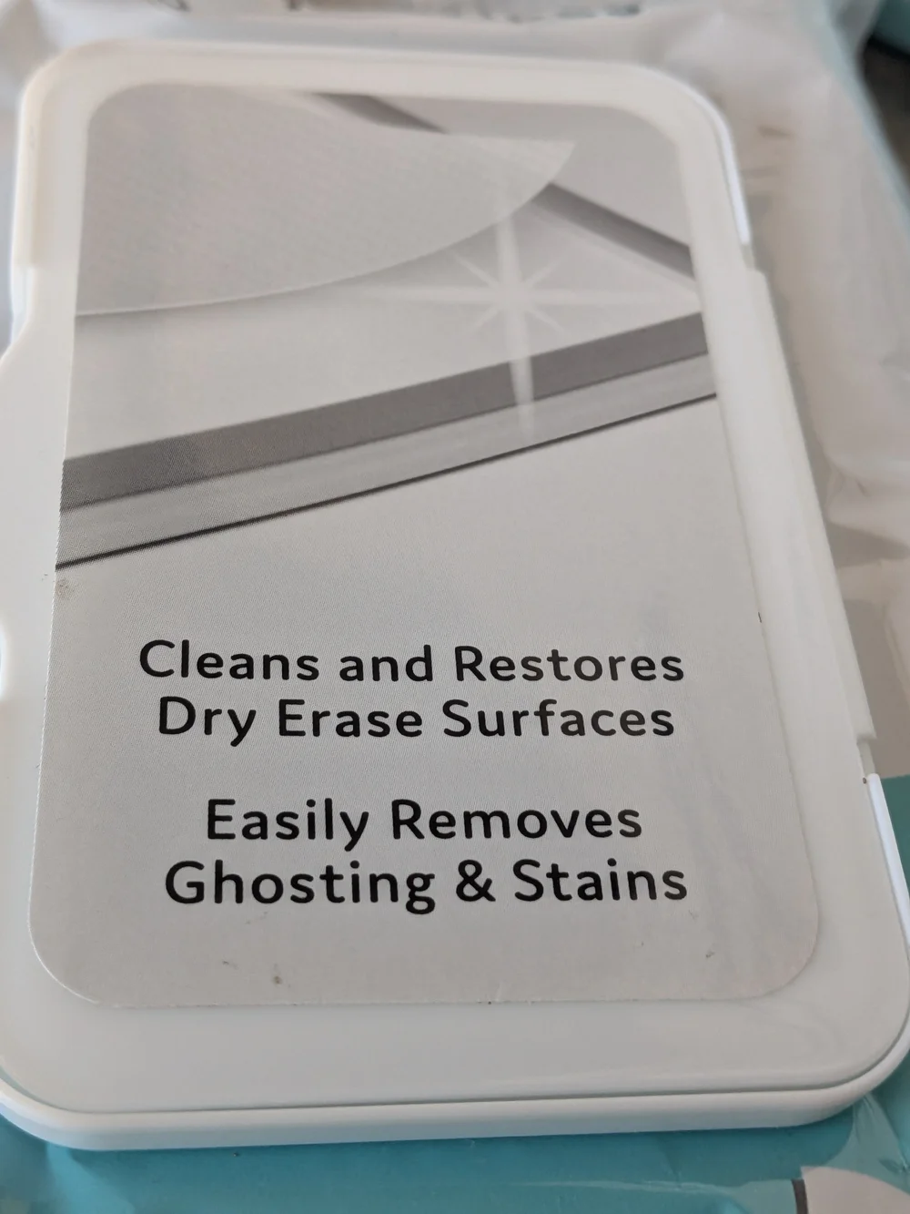 Board Wipes Dry Erase Surface Cleaning Wipes - White & Teal Pack Of 50